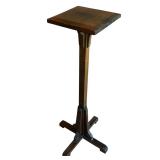 Vintage Mission Style Wood Pedestal Stand