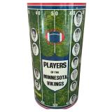 Vintage Minnesota Vikings Players Metal Wastebasket