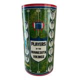 Vintage Minnesota Vikings Players Metal Wastebasket