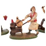 Set of 4 Resin Montecatinia Italian Figurines
