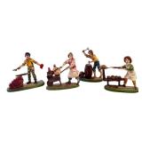 Set of 4 Resin Montecatinia Italian Figurines