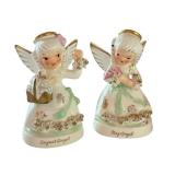 Set of 3 Napco Angel Figurines; May August September