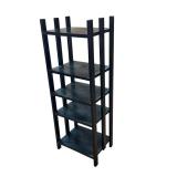 Vintage Arts and Crafts Style Wooden Bookshelf, 5 Shelves