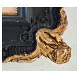 Restful Twilight Etching by Ernest E. Rost in Ornate Black and Gold Frame