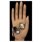 Abalone Shell and Sterling Silver Panel Bracelet