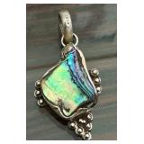 Sterling Silver and Abalone Pendant