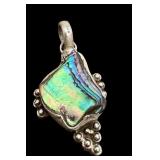 Sterling Silver and Abalone Pendant