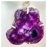 Sterling Silver Purple Solar Quartz Pendant