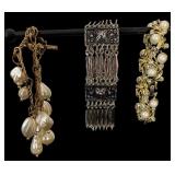 Collection of 8 Vintage and Costume Bracelets Assorted Styles
