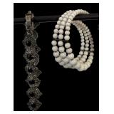 Collection of 8 Vintage and Costume Bracelets Assorted Styles