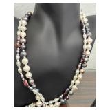 Freshwater Pearl Necklace and Bracelet Set Mixed Colors