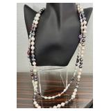 Freshwater Pearl Necklace and Bracelet Set Mixed Colors