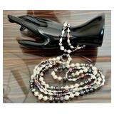 Freshwater Pearl Necklace and Bracelet Set Mixed Colors