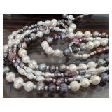 Freshwater Pearl Necklace and Bracelet Set Mixed Colors