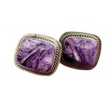 Pair of Sterling Silver K.Y. Chariote Earrings