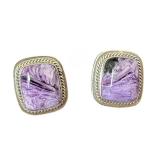 Pair of Sterling Silver K.Y. Chariote Earrings