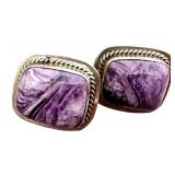 Pair of Sterling Silver K.Y. Chariote Earrings