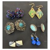 Collection of Assorted Pair of Earrings, Mixed Styles and Materials