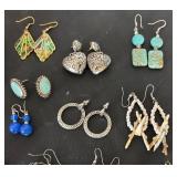 Collection of Assorted Pair of Earrings, Mixed Styles and Materials