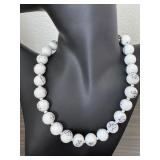 Howlite Beaded Necklace and Bracelet Set