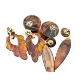 Vintage Tortoise Shell Style Earrings Set of 3 Pairs