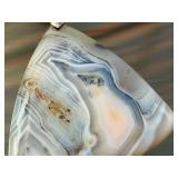 Lace Agate Pendant with Decorative Toggle