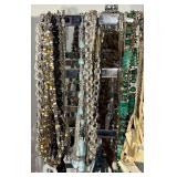 Large Group of Assorted Costume Necklaces with Stand