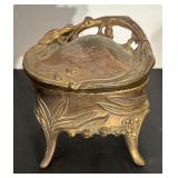 Lot of 3 Vintage Metal Jewelry Casket Boxes by JB, Rogers and More
