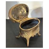 Lot of 3 Vintage Metal Jewelry Casket Boxes by JB, Rogers and More