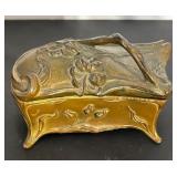 Lot of 3 Vintage Metal Jewelry Casket Boxes by JB, Rogers and More