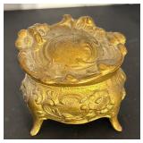 Lot of 3 Vintage Metal Jewelry Casket Boxes by JB, Rogers and More