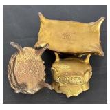 Lot of 3 Vintage Metal Jewelry Casket Boxes by JB, Rogers and More