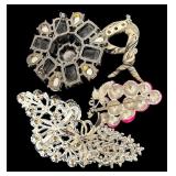 Collection of Beautiful Brooches and Scarf Clip
