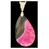 Set of 5 Sterling Silver Necklaces with Agate Stone Pendants