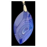 Set of 5 Sterling Silver Necklaces with Agate Stone Pendants