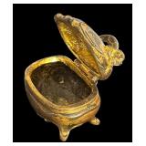 Set of 3 Vintage Jewelry Casket Boxes with Decorative Embossing