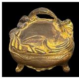 Set of 3 Vintage Jewelry Casket Boxes with Decorative Embossing