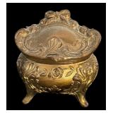 Set of 3 Vintage Jewelry Casket Boxes with Decorative Embossing