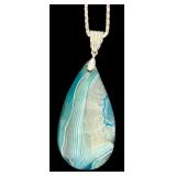 Set of 4 Sterling Silver Necklaces with Large Gemstone Pendants