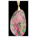 Set of 4 Sterling Silver Necklaces with Large Gemstone Pendants
