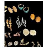 Collection of  Pairs Fashion Earrings Assorted Styles and Materials