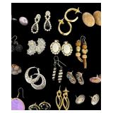 Collection of  Pairs Fashion Earrings Assorted Styles and Materials
