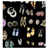 Collection of  Pairs Fashion Earrings Assorted Styles and Materials
