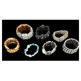 Collection of 7 Assorted Fashion Bracelets