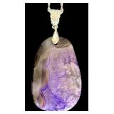 Set of 6 Sterling Silver Agate Pendant Necklaces