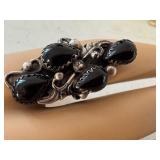 Sterling Silver and Onyx Ring, Size 6