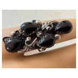 Sterling Silver and Onyx Ring, Size 6