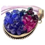 Crystal Druzy Pendant with Sterling Silver Setting
