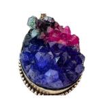 Crystal Druzy Pendant with Sterling Silver Setting