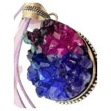 Crystal Druzy Pendant with Sterling Silver Setting